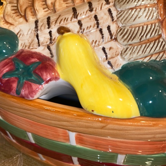HUGE TURKEY TUREEN THANKSGIVING POTTERY HAND PAINTED NEW HARVEST Fall Vintage - Picture 8 of 13